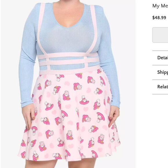Dresses & Skirts - Hello Kitty My Melody Strappy Suspender Skirt XL